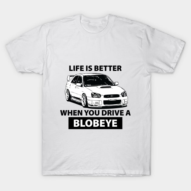 Subaru STI Blobeye Version 8 - Impreza WRX JDM Car T-Shirt by JDM-Rey